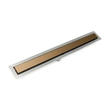 Infinity Drain FFSD 6548 SC - 48'' FF Series Complete Kit with 2 1/2'' Solid Grate in Satin Champagne