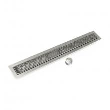 Infinity Drain FCBMN 6560 SS - 60'' FCB Series Complete Kit with 2 1/2'' Marc Newson Grate in Satin Stainless