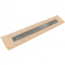 Infinity Drain FCSED 6548 SS - 48'' FCS Series Complete Kit with 2 1/2'' Perforated Offset Oval Grate in Sati
