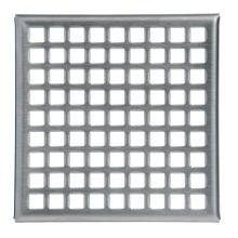 Infinity Drain LQS 4-SS - 4''x4'' LQ4 Squares Pattern Top Plate in Satin Stainless