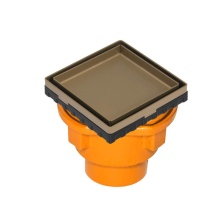 Infinity Drain LTD4-2I SB - 4'' x 4'' LTD 4 Tile Insert Complete Kit in Satin Bronze with Cast Iron Drain