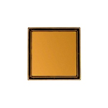 Infinity Drain LTD5 BS PG - 5'' x 5'' LTD 5 Tile Insert Complete Kit in Polished Gold with Stainless Steel