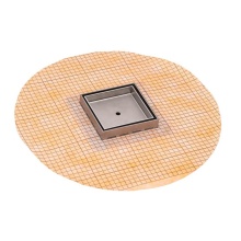 Infinity Drain TDFS 5-2P SS - 5'' x 5'' Flanged Tile Drain Strainer with Factory Applied Schluter® Kerd