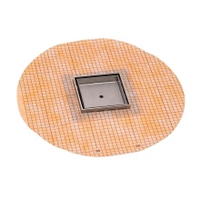 Infinity Drain TDLFS 5-2I SS - 5'' x 5'' Flanged Tile Drain Strainer with Factory Applied Schluter® Kerd