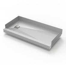 Infinity Drain BCL-3060TI-SS - 30''x 60'' Stainless Steel Shower Base with Tile Insert Left Drain location in