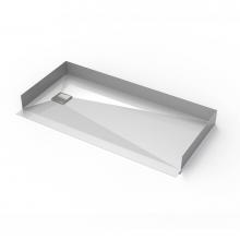 Infinity Drain BCL-H-3060TI-SS - 30''x 60'' Curbless Stainless Steel Shower Base with Tile Insert Left Drain lo