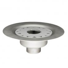 Infinity Drain BFS 22 - Bonded Flange Stainless Steel Drain 2'' Throat, 2'' No Hub Outlet