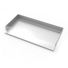 Infinity Drain BLC-H-3060AS-SS - 30''x 60'' Curbless Stainless Steel Shower Base with Back Wall Wedge Wire Line