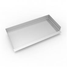 Infinity Drain BLR-H-3060AS-SS - 30''x 60'' Curbless Stainless Steel Shower Base with Right Wall Wedge Wire Lin