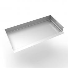 Infinity Drain BLR-H-3060IG-SS - 30''x 60'' Curbless Stainless Steel Shower Base with Right Wall Slotted Patter