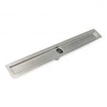 Infinity Drain FC 6524 SS - 24'' Stainless Steel Channel Assembly for FF Series with 2'' No Hub Outlet