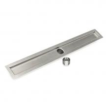 Infinity Drain FCB 6542 SS - 42'' Stainless Steel Channel Assembly for FCB Series with 2'' Threaded Outlet