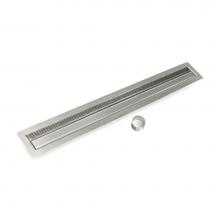 Infinity Drain FCBAS 2542 SS - 42'' FCB Series Complete Kit with 1'' Wedge Wire Grate in Satin Stainless
