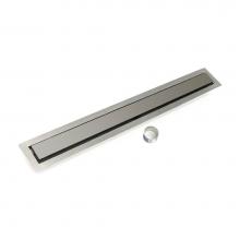 Infinity Drain FCBSG 6536 SS - 36'' FCB Series Complete Kit with 2 1/2'' Solid Grate in Satin Stainless
