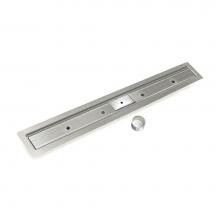 Infinity Drain FCBST 48 SS - 48'' Slot Drain Complete Kit for FCB Series in Satin Stainless
