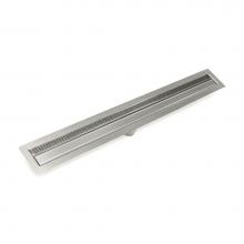 Infinity Drain FFAS 2542 SS - 42'' FF Series Complete Kit with 1'' Wedge Wire Grate in Satin Stainless