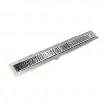 Infinity Drain FFIG 6548 PS - 48'' FF Series Complete Kit with 2 1/2'' Perforated Slotted Grate in Polished