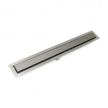 Infinity Drain FFSG 6542 SS - 42'' FF Series Complete Kit with 2 1/2'' Solid Grate in Satin Stainless
