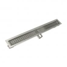 Infinity Drain FTAS 6532 SS - 32'' FT Series Complete Kit with 2 1/2'' Wedge Wire Grate in Satin Stainless