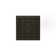 Infinity Drain LND5-2P ORB - 5'' x 5'' LND 5 Slotted Pattern Complete Kit in Oil Rubbed Bronze with PVC Dra