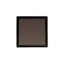 Infinity Drain LTD5-2P ORB - 5'' x 5'' LTD 5 Tile Insert Complete Kit in Oil Rubbed Bronze with PVC Drain B