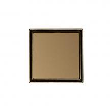 Infinity Drain LTD5-2A SB - 5'' x 5'' LTD 5 Tile Insert Complete Kit in Satin Bronze with ABS Drain Body,