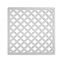 Infinity Drain MS 5 SS - 5'' x 5'' Moor Pattern Decorative Plate for M 5, MD 5, MDB 5 in Satin Stainles