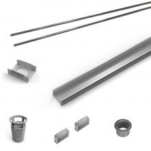 Infinity Drain RG-L 6596 SS - 96'' Rough Only Kit for S-LAG 65, S-LT 65, and S-LTIF 65 series. Includes PVC Components