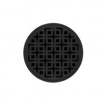 Infinity Drain RK 5 SPF - 5'' Round Strainer with Link Pattern Decorative Plate and 2'' Throat in Specia