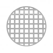 Infinity Drain RQS 5 SS - 5'' Round Squares Pattern Decorative Plate for RQ 5, RQD 5, RQDB 5 in Satin Stainless