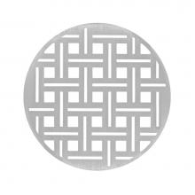 Infinity Drain RVS 5 SS - 5'' Round Weave Pattern Decorative Plate for RV 5, RVD 5, RVDB 5 in Satin Stainless