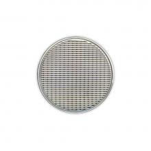 Infinity Drain RW 5 SS - 5'' Round Strainer with Wedge Wire Pattern Decorative Plate and 2'' Throat in