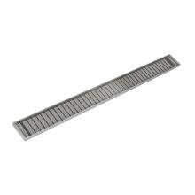 Infinity Drain SAG 10048 SS - 48'' S-PVC Series Complete Kit with 4'' Wedge Wire Grate in Satin Stainless