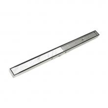Infinity Drain S-LTIFAS 6536 SS - 36'' S-Stainless Steel Series Complete Kit with Low Profile Tile Insert Frame in Satin S