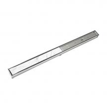 Infinity Drain STIF 6548 SS - 48'' S-PVC Series Complete Kit with Tile Insert Frame in Satin Stainless