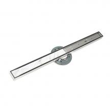 Infinity Drain STIF AS 9960-P SS - 60'' S-Stainless Steel Series High Flow Complete Kit with Tile Insert Frame in Satin Sta