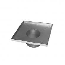 Infinity Drain T 52-SS - 5'' x 5'' Stainless Steel 2'' Throat only in Satin Stainless