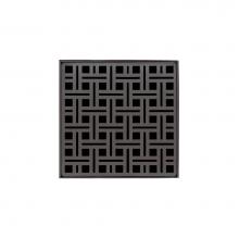 Infinity Drain VD 5-3P ORB - 5'' x 5'' VD 5 High Flow Complete Kit with Weave Pattern Decorative Plate in O