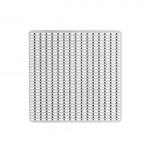 Infinity Drain WS 4 SS - 4'' x 4'' Wedge Wire Pattern Decorative Plate for W 4, WD 4, WDB 4 in Satin St