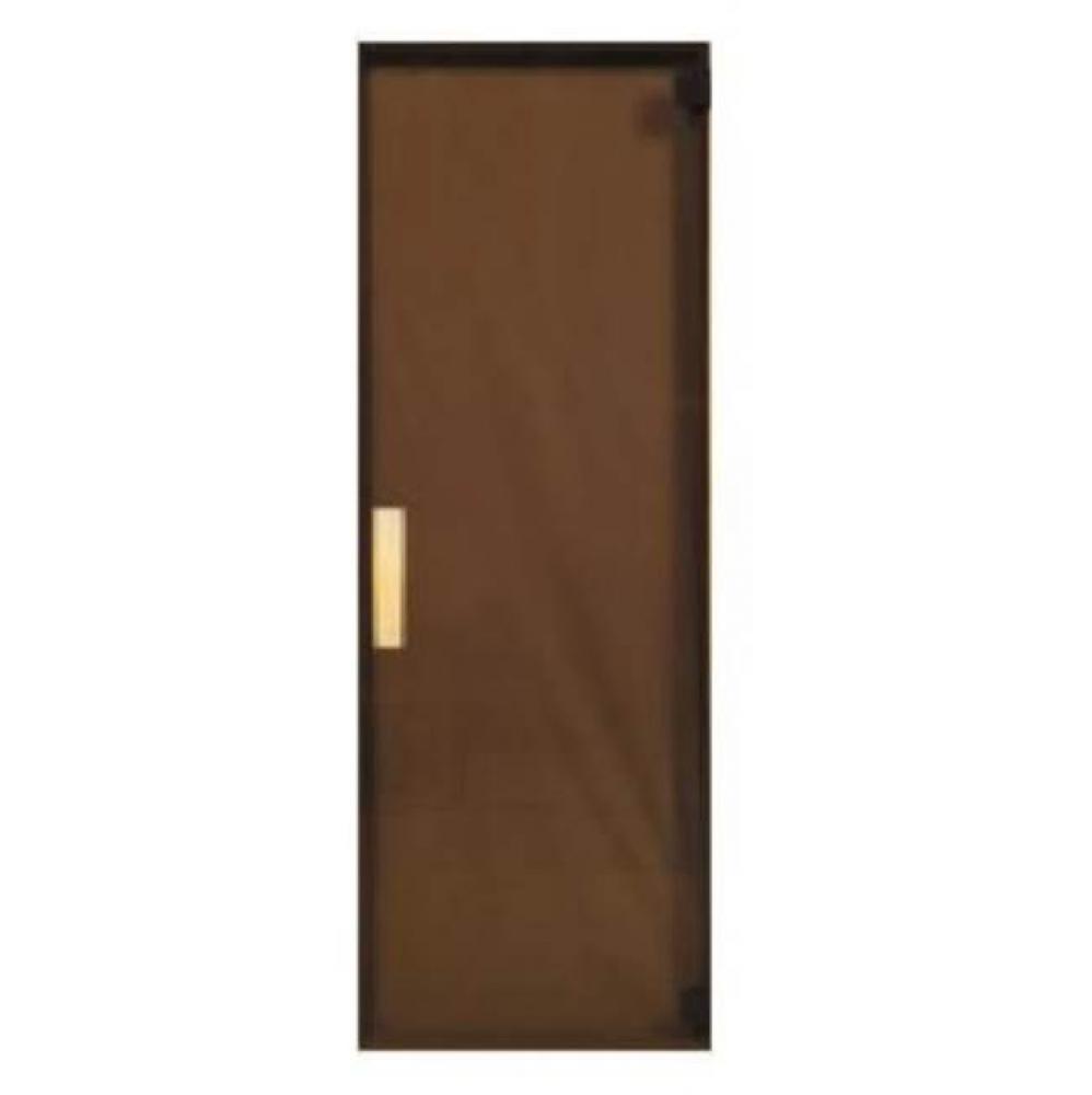 All Glass Door, RH, 24 x 72, Etched Leaf, Bronze,