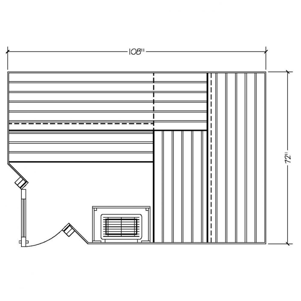 Complete Sauna Room - Western Red Cedar - Panel Built