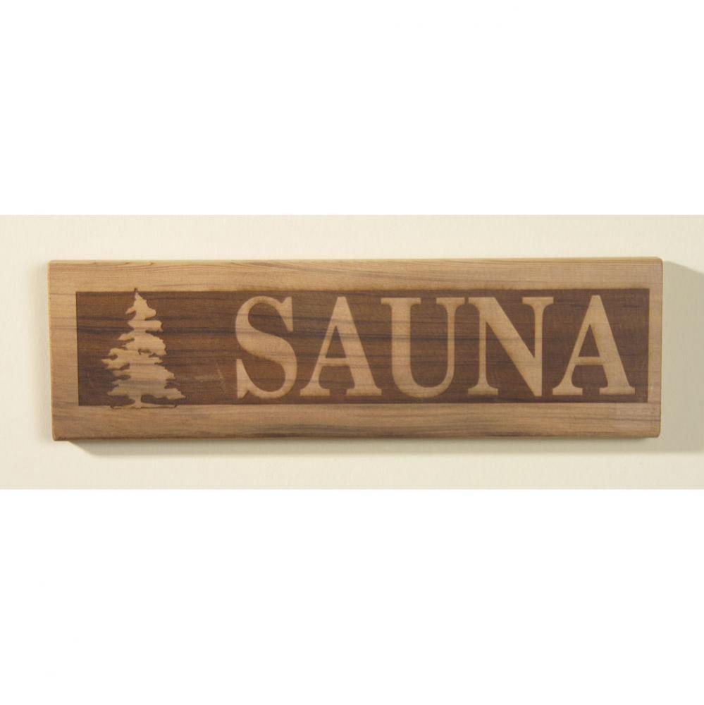 Sauna Sign: Tree, Cedar