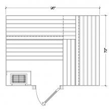 Amerec Sauna And Steam PB68 - Complete Sauna Room - Western Red Cedar - Panel Built