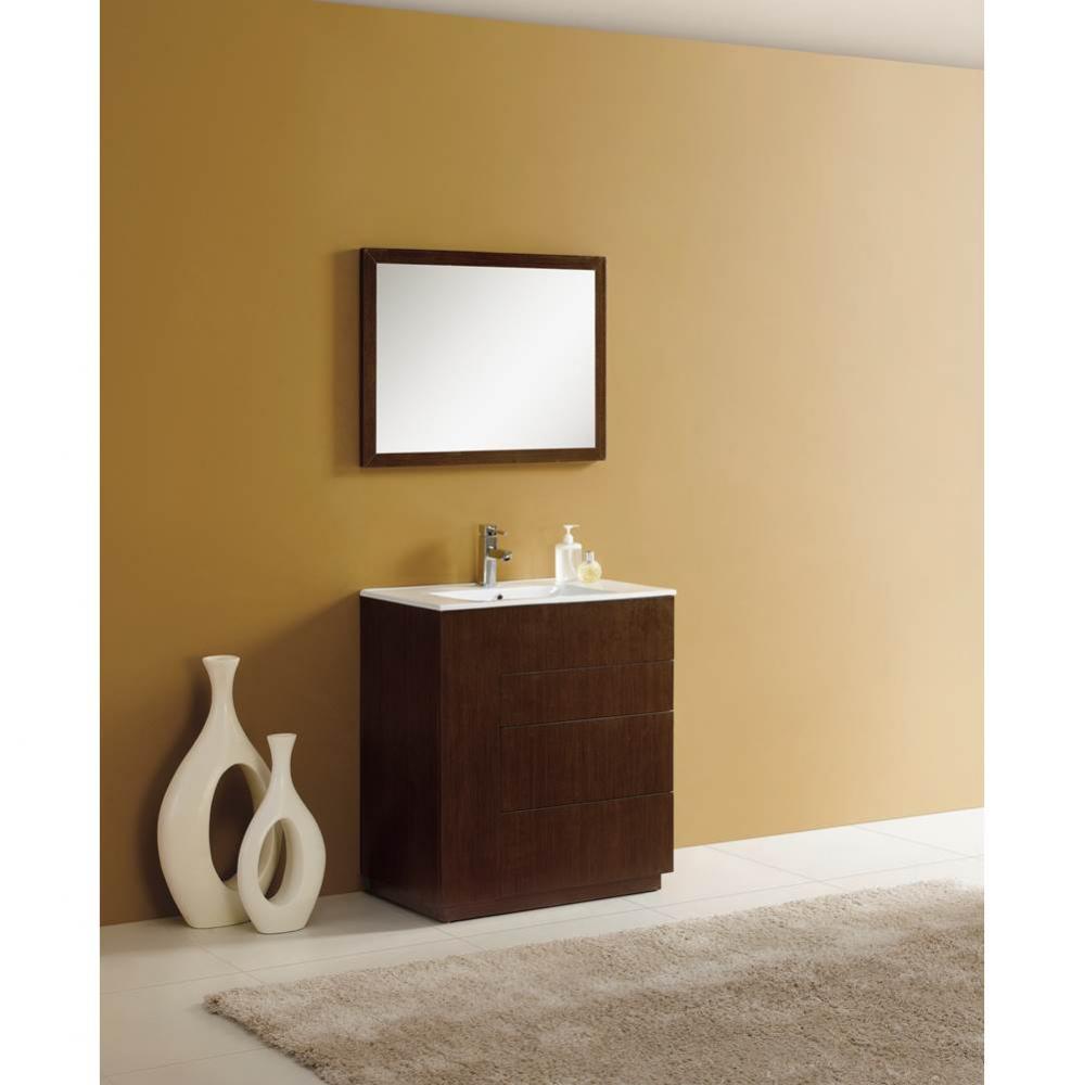 Cosmo Vanity, Matte White, 30''