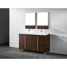 Adornus TURIN-60 WAL - Turin Double Vanity, Walnut, 60''