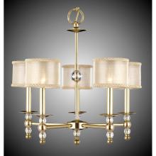 American Brass And Crystal CH3203H-35S-37G-ST-CF - 5 Light Magro Stem Chandelier with