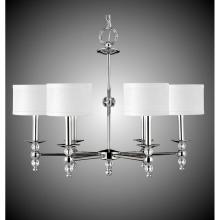 American Brass And Crystal CH3204H-35S-37G-ST-CF - 6 Light Magro Stem Chandelier with