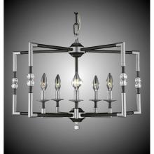 American Brass And Crystal CH3603-35S-37G-ST - 5 Light Magro Cage
