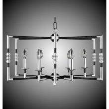 American Brass And Crystal CH3604-33S-36G-ST - 6 Light Magro Cage