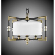 American Brass And Crystal CH3702-32G-36G-ST-BK - 4 Light Magro Drum Shade